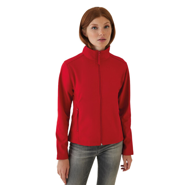 B and C Dames soft shell-jas UTFK2720_redwarmgrey large