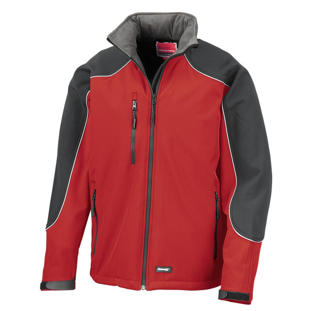 Result Heren ice fell soft shell jas met capuchon UTFK2583_redblack large