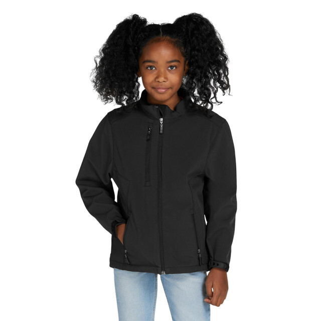 SG Soft shell jas zonder label voor kinderen/kinderen UTFK2667_black large