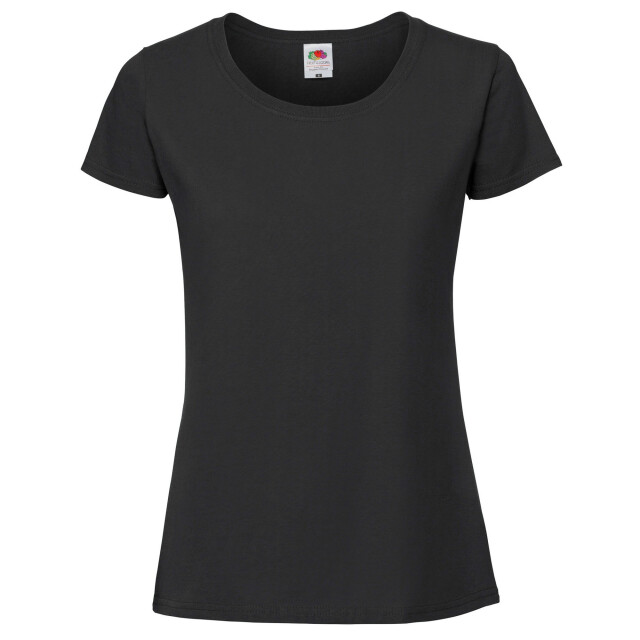 Fruit of the Loom Dames iconic 195 premium ringspun katoenen t-shirt UTFK2664_black large