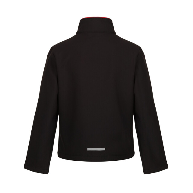 Regatta Kinder/kids ablaze 2 layer soft shell jas UTFK2541_blackclassicred large