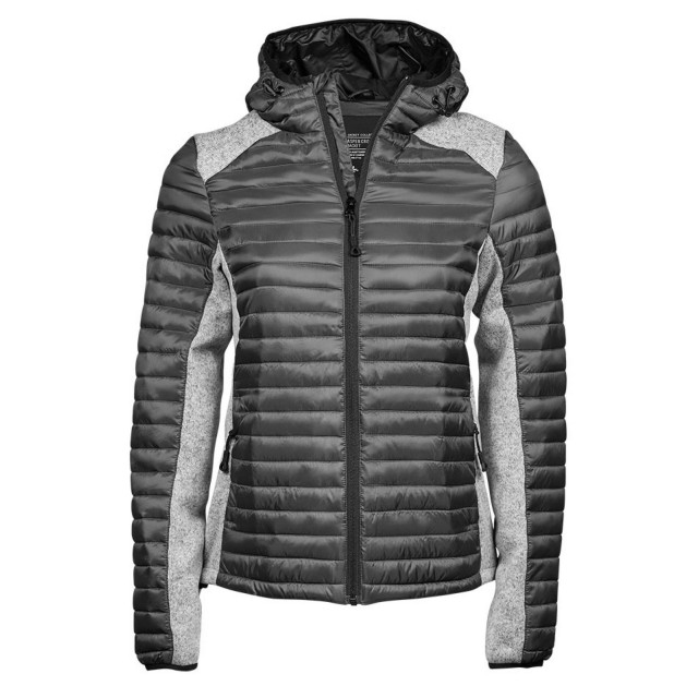 Tee Jays Dames crossover outdoor hooded jacket UTFK2656_spacegreygreymelange large