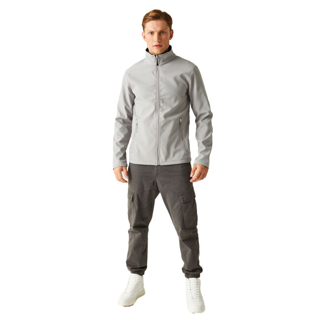 Regatta Heren ascender dubbellaags soft shell jack UTFK2537_mineralgreyblack large
