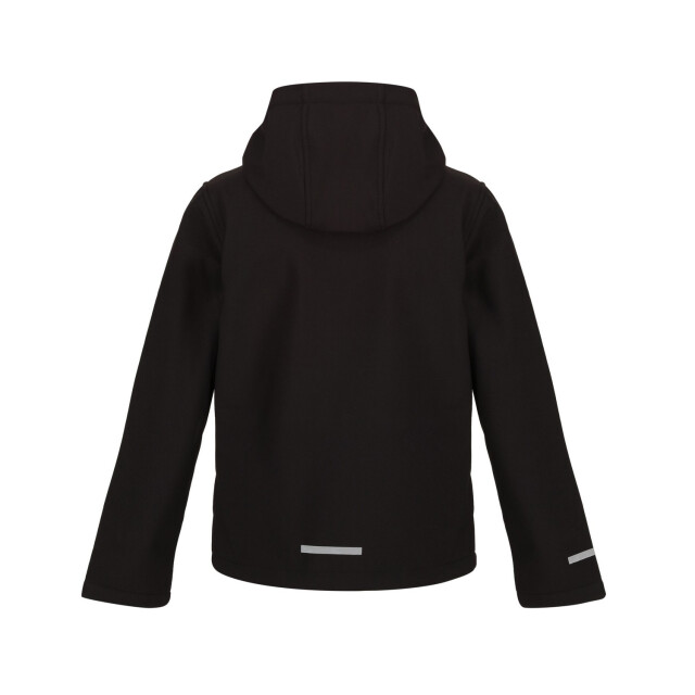 Regatta Kinder/kids ablaze 3 layer hooded soft shell jacket UTFK2529_blackclassicred large