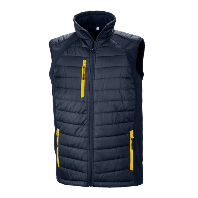 Result Gewatteerd heren compass softshell gilet UTFK2533_navyyellow large