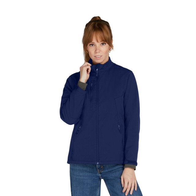 SG Dames signature tagless soft shell jas UTFK2638_navy large