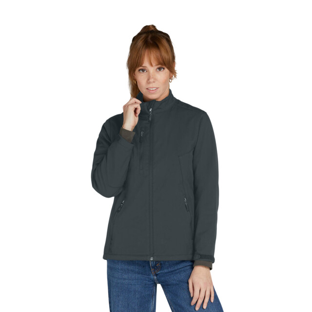 SG Dames signature tagless soft shell jas UTFK2638_charcoal large