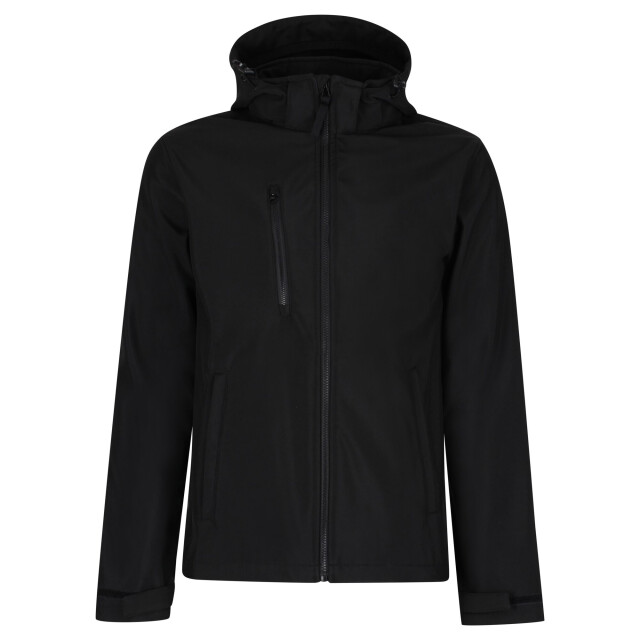 Regatta Heren venturer 3 layer hooded soft shell jacket UTFK2621_black large