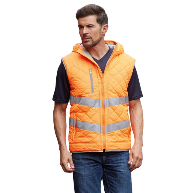 Yoko Heren kensington gilet met capuchon UTFK2623_fluorescentorange large