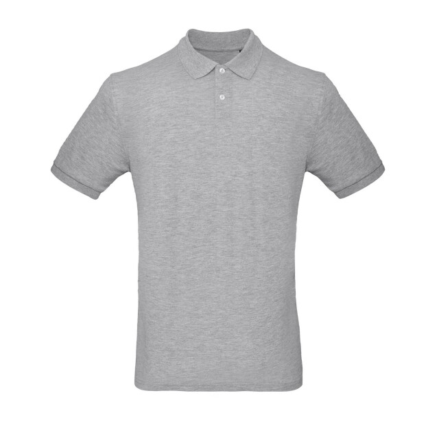 B and C Heren inspire organic poloshirt UTFK2502_heathergrey large
