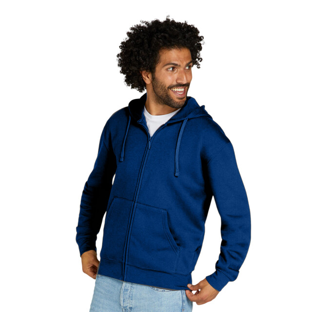 SG Heren met effen oxford hoodie met volledige rits UTFK2620_royalblue large