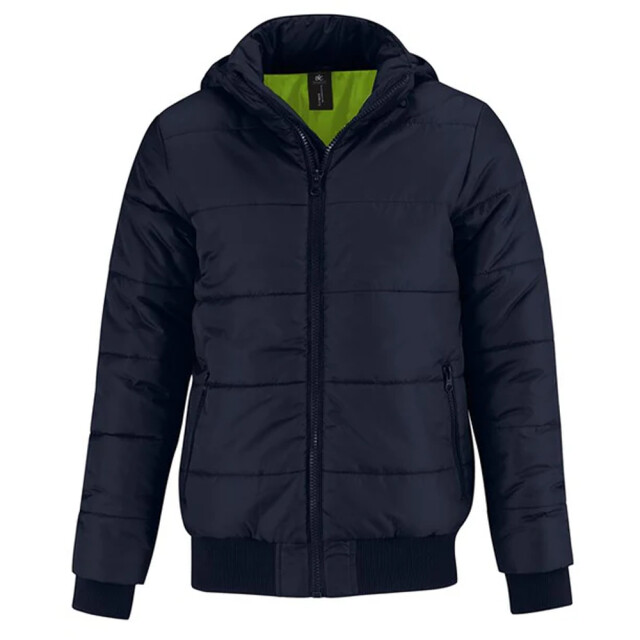 B and C Heren superhood jas UTFK2607_navyneongreen large