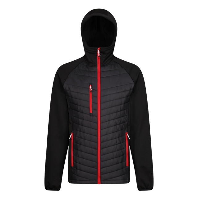 Regatta Heren navigate hybride hooded jacket UTFK2584_blackclassicred large