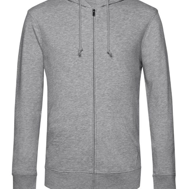 B and C Heren inspire heather organic full zip hoodie UTFK2588_heathergrey large