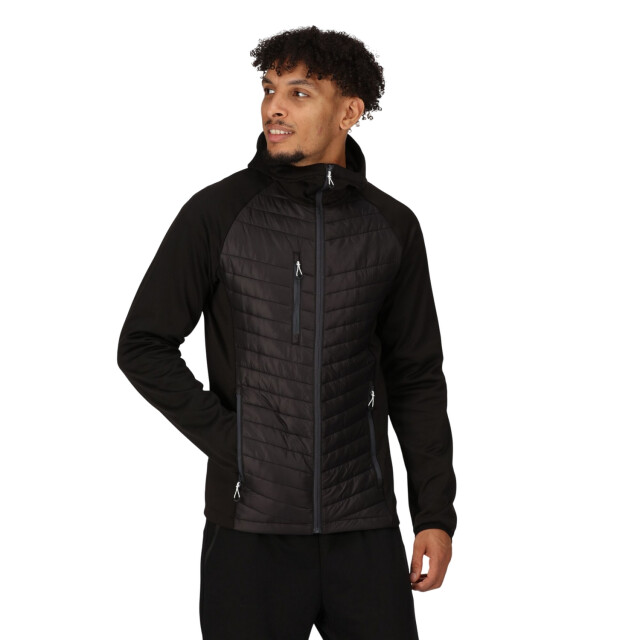 Regatta Heren navigate hybride hooded jacket UTFK2584_blacksealgrey large