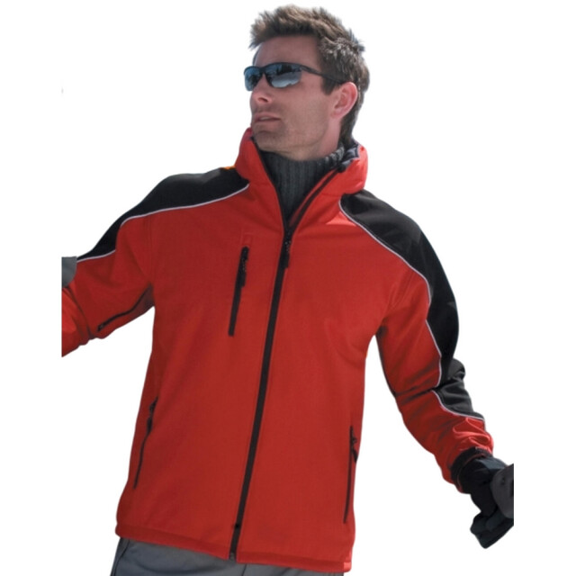 Result Heren ice fell soft shell jas met capuchon UTFK2583_redblack large