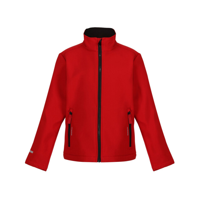 Regatta Kinder/kids ablaze 2 layer soft shell jas UTFK2541_classicredblack large