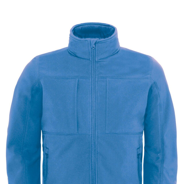 B and C Heren soft shell jas met capuchon UTFK2539_azure large