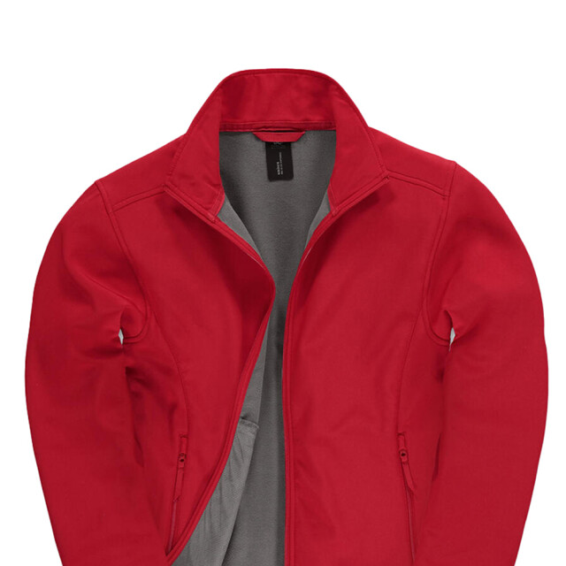 B and C Heren id.701 zacht shell jas UTFK2514_redwarmgrey large