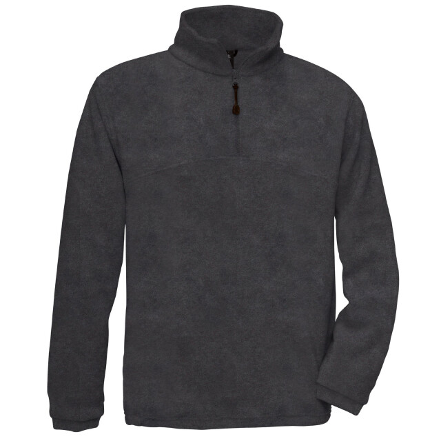 B and C Heren highlander+ quarter zip fleece top UTFK2452_charcoal large