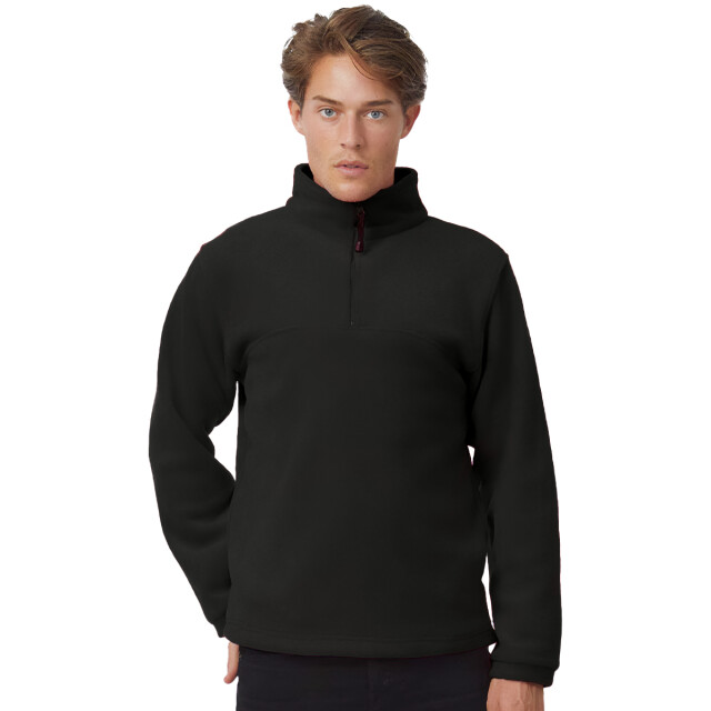 B and C Heren highlander+ quarter zip fleece top UTFK2452_black large