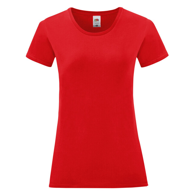 Fruit of the Loom Dames iconisch 150 t-shirt UTFK2487_red large
