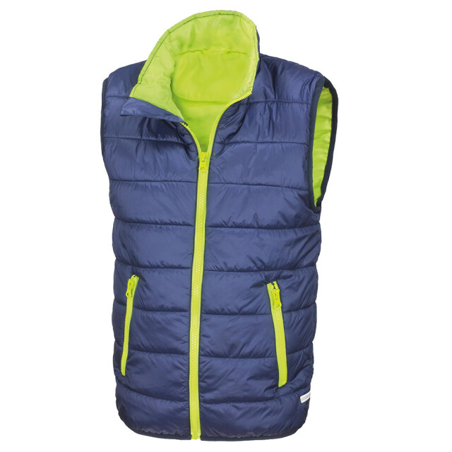 Result Gewatteerd kinder-/kindershirt UTFK2497_navylime large