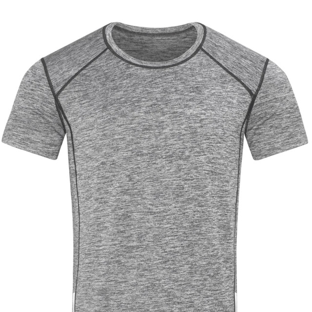 Stedman Stars Heren sport gerecycled reflecterend t-shirt UTFK2504_heathergrey large