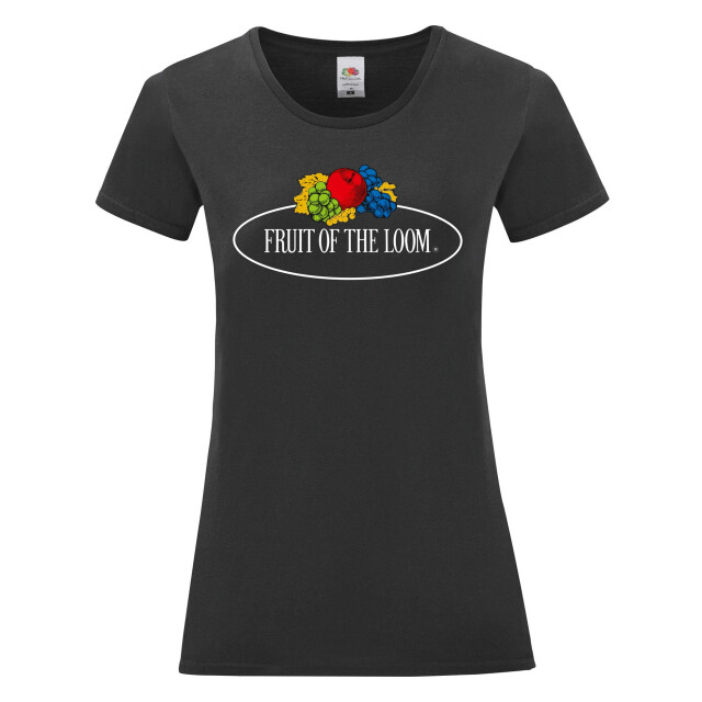 Fruit of the Loom Dames vintage logo t-shirt UTFK2429_black large