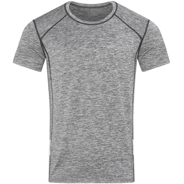 Stedman Stars Heren sport gerecycled reflecterend t-shirt UTFK2504_heathergrey large