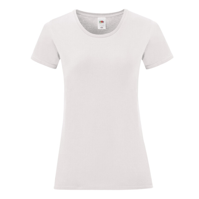 Fruit of the Loom Dames iconic effen t-shirt UTLT2899_white large