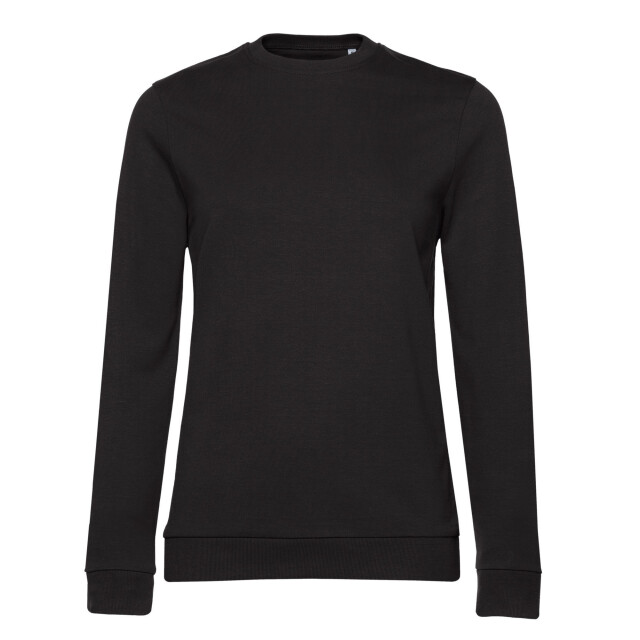 B and C Dames frans terry sweatshirt met inzetstuk UTFK2404_blackpure large