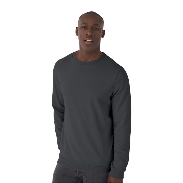 B and C Heren frans terry sweatshirt met inzet UTFK2398_asphalt large