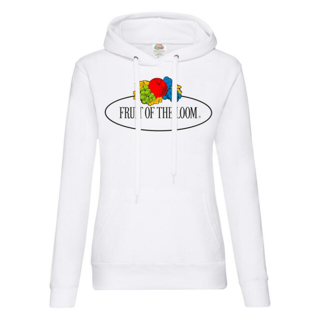 Fruit of the Loom Dames vintage logo bedrukte hoodie UTFK2297_white large