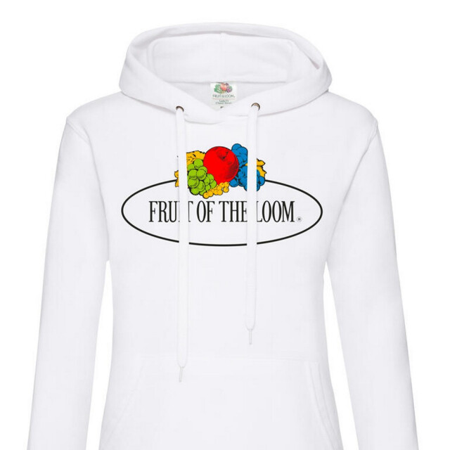 Fruit of the Loom Dames vintage logo bedrukte hoodie UTFK2297_white large