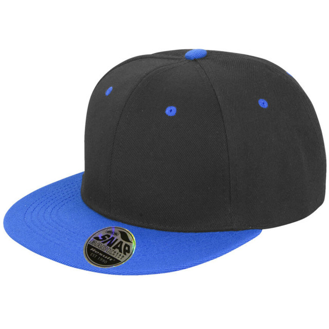 Result Bronx original contrast flat peak baseball cap UTFK2273_blackazure large