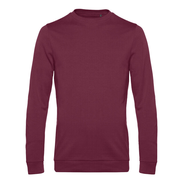 B and C Heren frans terry sweatshirt met inzet UTFK2398_wine large