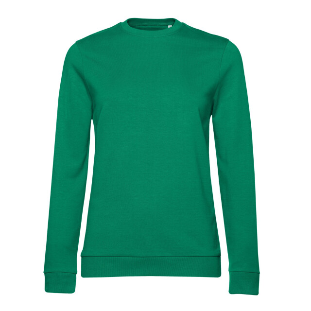 B and C Dames frans terry sweatshirt met inzetstuk UTFK2404_kellygreen large