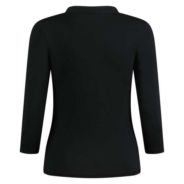 Kustom Kit Dames mandarijnkraag regular 3/4 mouw top UTFK2413_black large