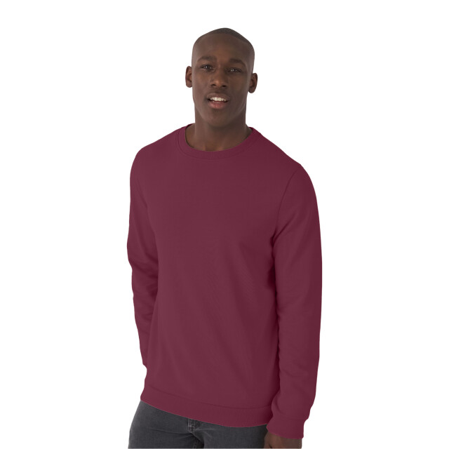 B and C Heren frans terry sweatshirt met inzet UTFK2398_wine large