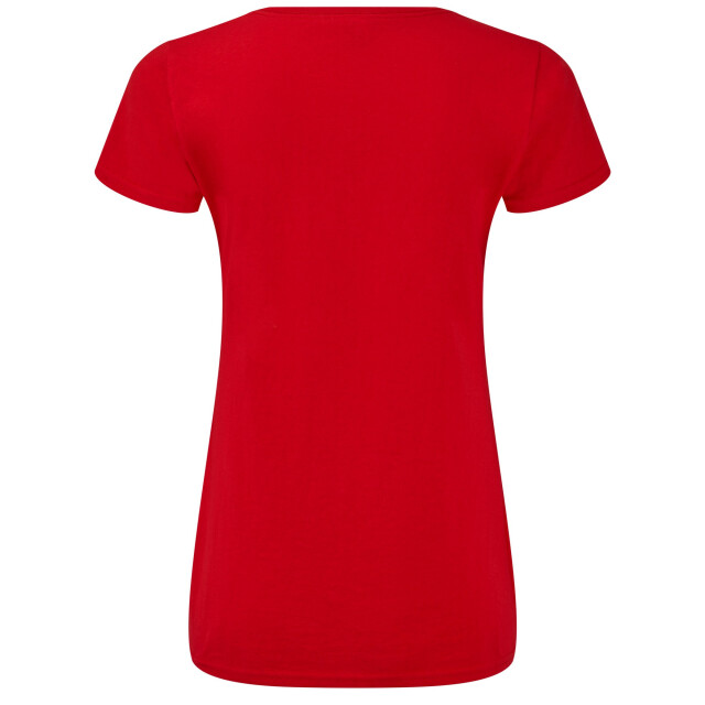 Fruit of the Loom Dames iconic 150 v hals t-shirt UTLT1746_red large