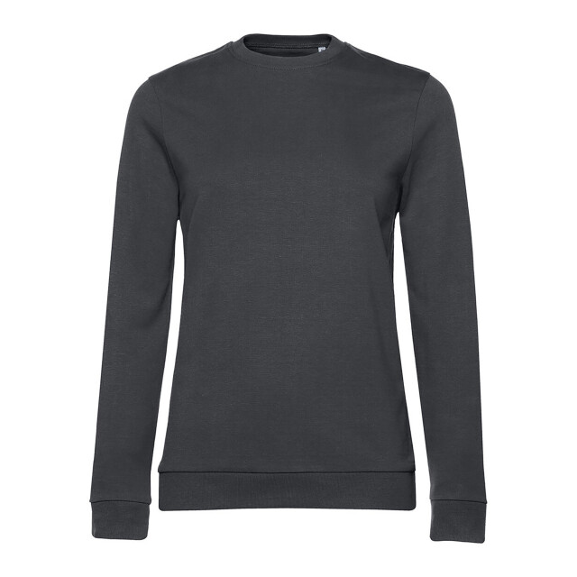 B and C Dames frans terry sweatshirt met inzetstuk UTFK2404_asphalt large