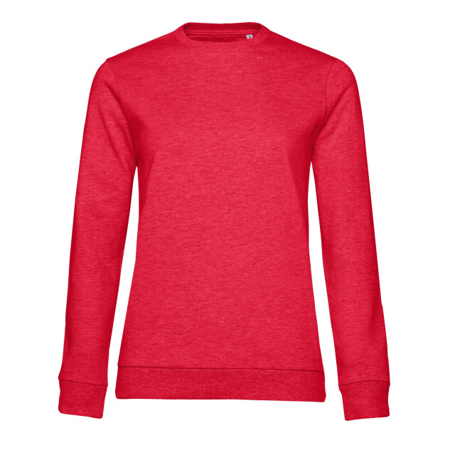 B and C Dames frans terry sweatshirt met inzetstuk UTFK2404_heatherred large