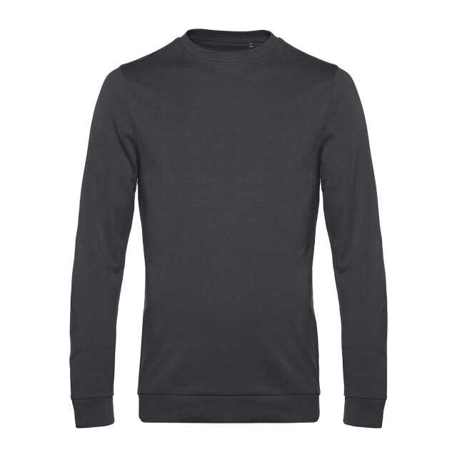 B and C Heren frans terry sweatshirt met inzet UTFK2398_asphalt large
