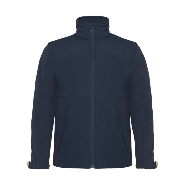 B and C Kinder/kinder soft shell jas met capuchon UTFK2258_navy large