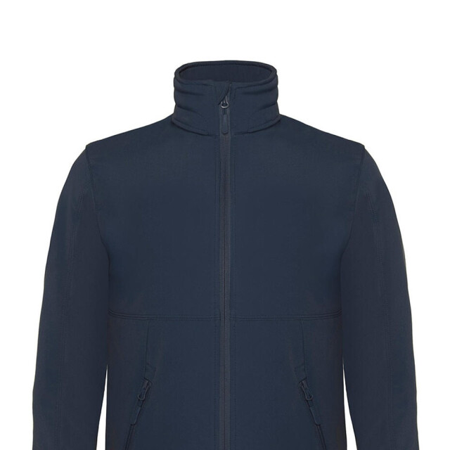 B and C Kinder/kinder soft shell jas met capuchon UTFK2258_navy large