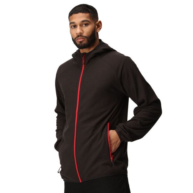 Regatta Heren navigate full zip fleecejack UTFK2342_blackclassicred large