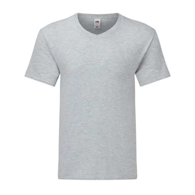 Fruit of the Loom Heren iconic 150 heather v hals t-shirt UTFK2198_heathergrey large