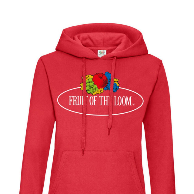 Fruit of the Loom Dames vintage logo bedrukte hoodie UTFK2297_red large