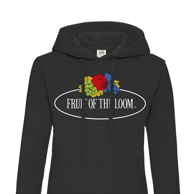 Fruit of the Loom Dames vintage logo bedrukte hoodie UTFK2297_black large